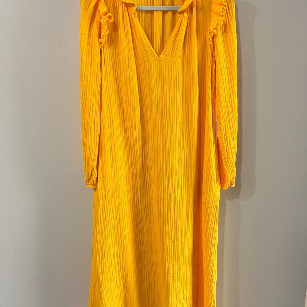 XiRENA Yellow Long Sleeve Dress small